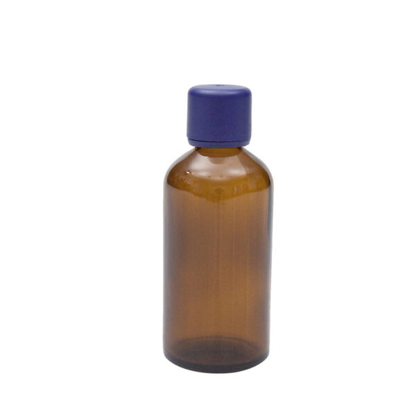 Braunglasflasche für 50ml, mit Körperöl-Verschluss, 1St.