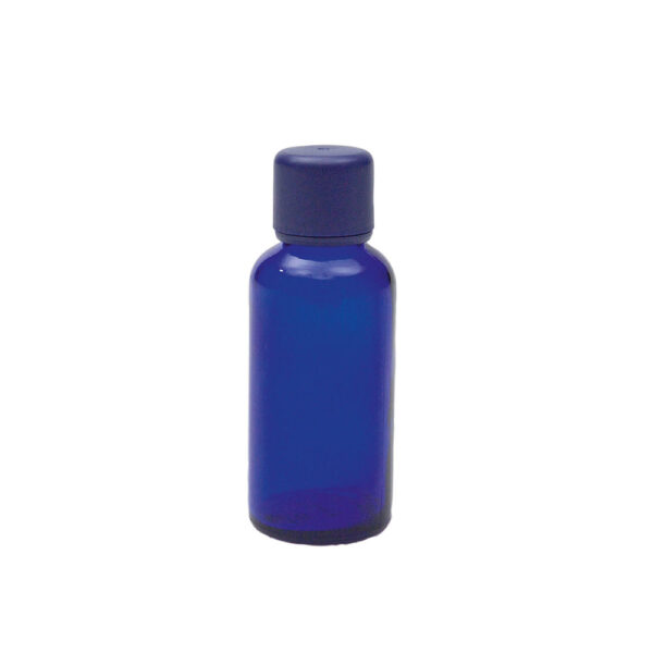 Blauglasflasche für 50ml mit Körperöl-Verschluss, 1St.