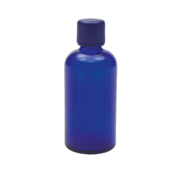 Blauglasflasche für 100ml mit Körperöl-Verschluss, 1St.