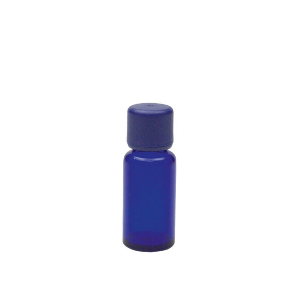 Blauglasflasche für 20ml mit Körperöl-Verschluss, 1St.